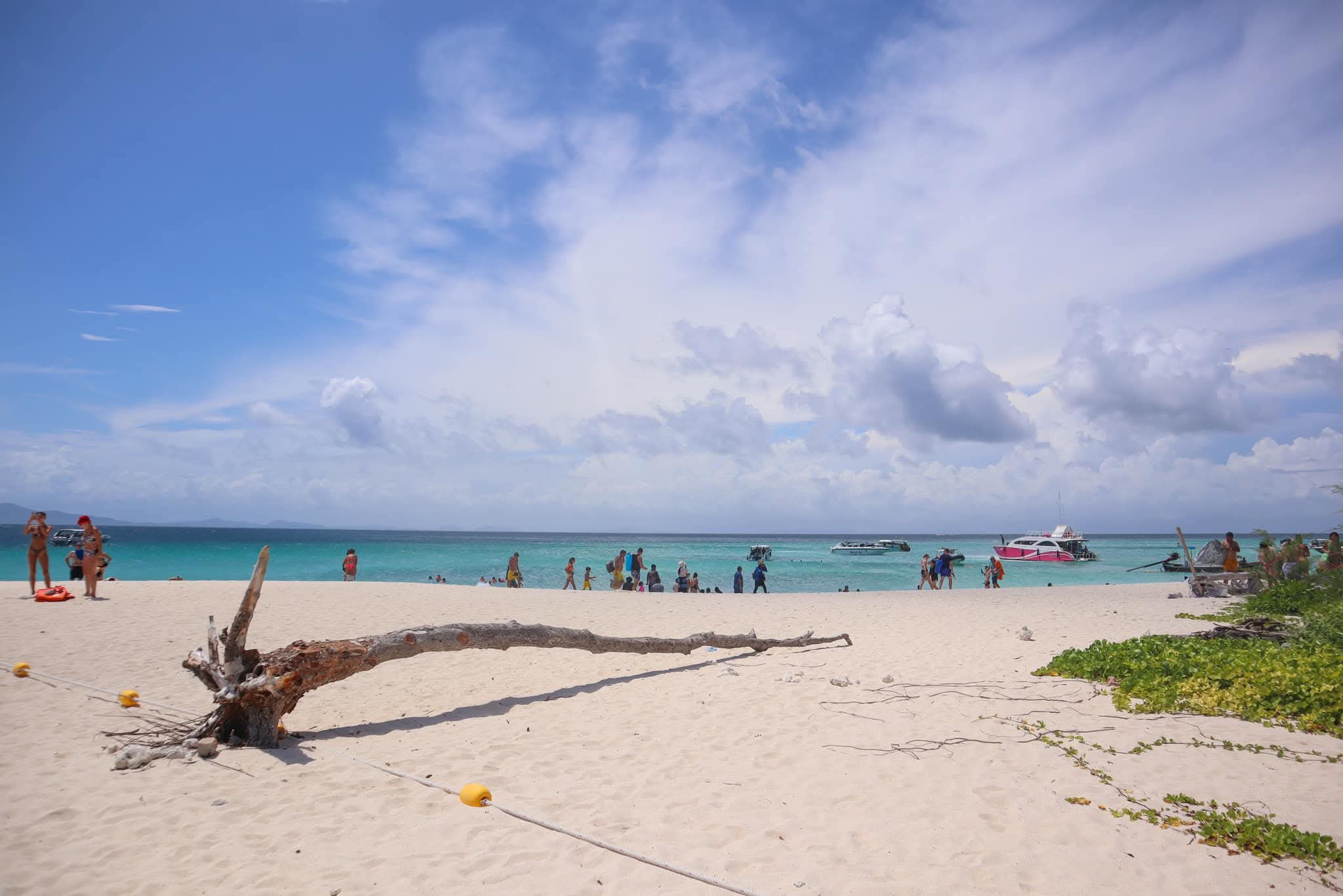 Island beach speedboats