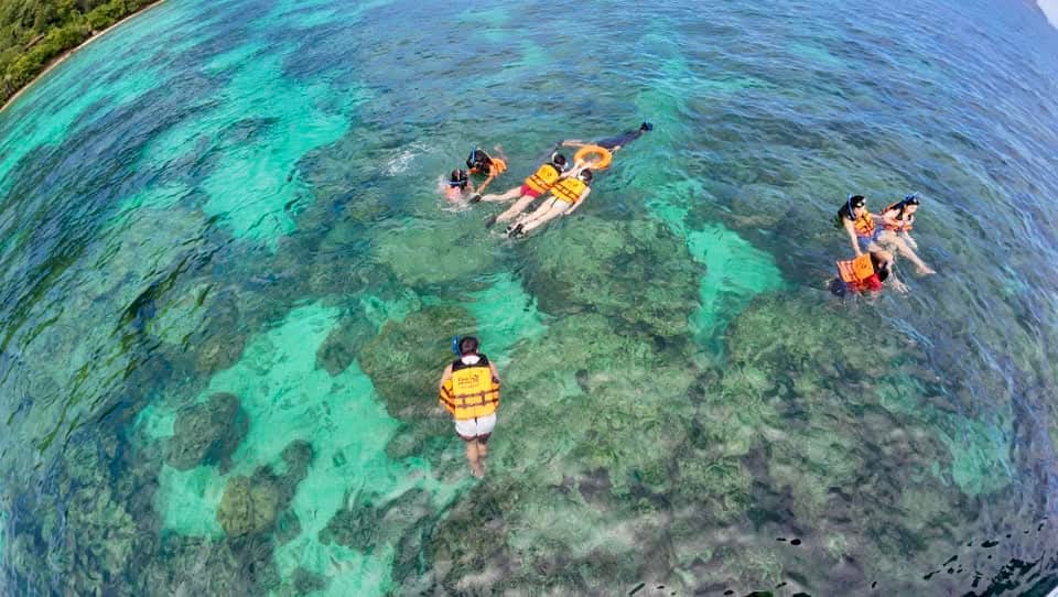 Snorkeling coral reef Ao Nang